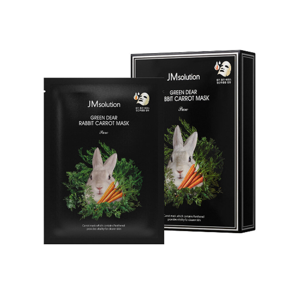 JMSolution Тканевая маска с экстрактом моркови Green Dear Rabbit Carrot Mask 30 мл