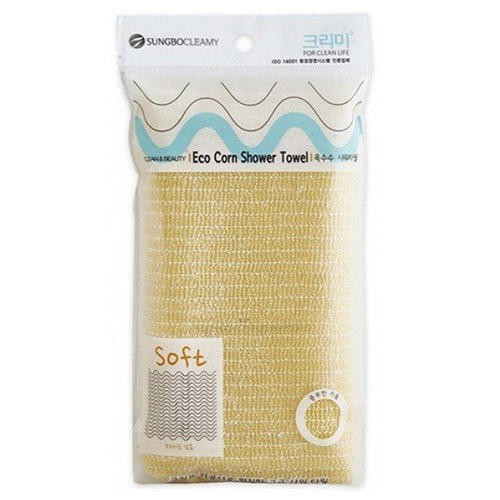 CLEAN&BEAUTY Мочалка для душа (25х100) Eco Corn Shower Towel 1шт