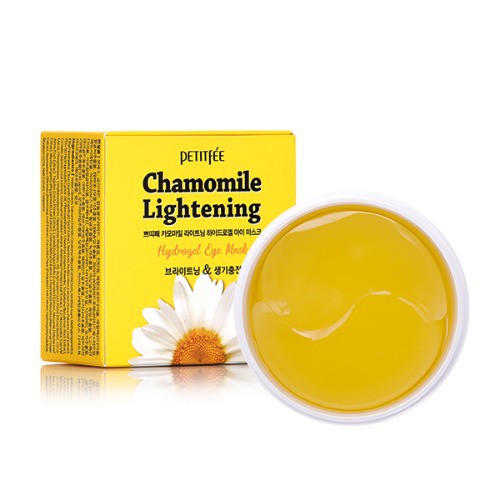 Petitfee Патчи против темных кругов с экстрактом ромашки Chamomile Lightening Hydrogel Eye Mask,60 шт