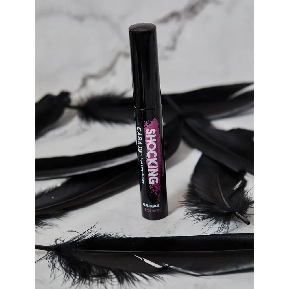 Esthetic House Тушь для ресниц ЧЕРНАЯ Shocking Cara Volumizing&Long Mascara (Real Black), 8 мл