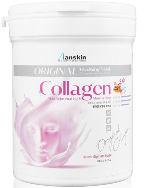 Anskin Маска для лица альгинатная укрепляющая с коллагеном Collagen Modeling Mask банка 240г