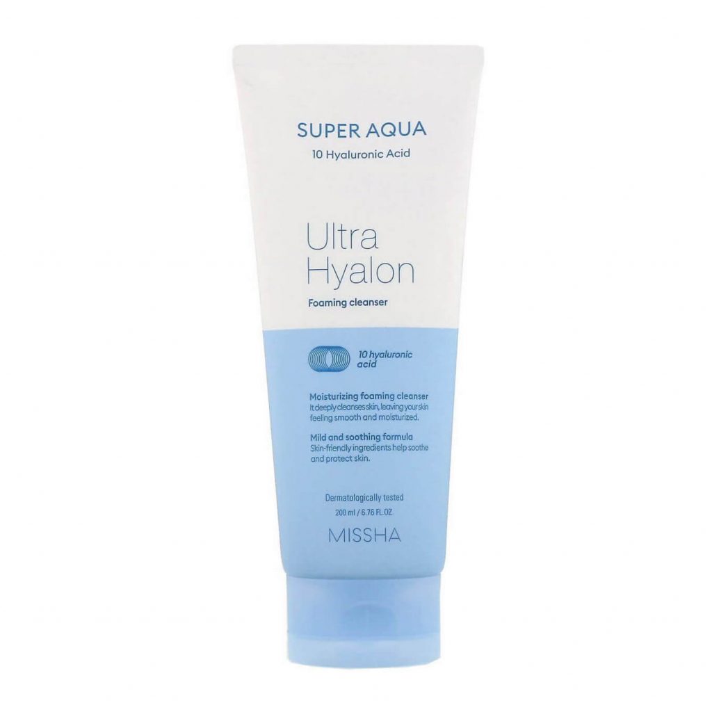 MISSHA Увлажняющая пенка с гиалуроновой кислотой,200мл Super Aqua Ultra Hyaluron Cleansing Foam