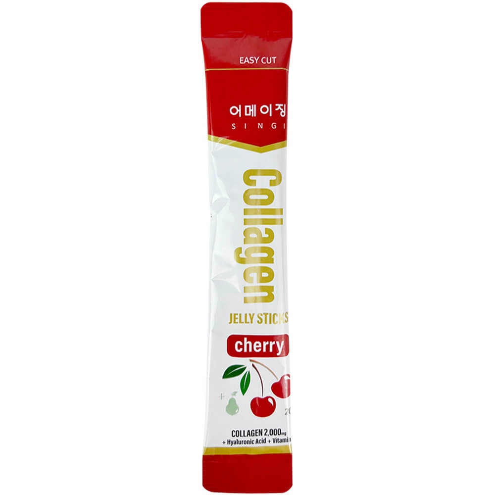 Jinskin Коллагеновое желе с вишней и витамином C Singi Collagen Cherry Jelly Sticks,1 шт