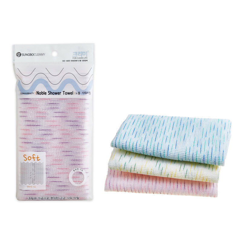 CLEAN&BEAUTY Мочалка для душа (28х95) Noble Shower Towel 1шт