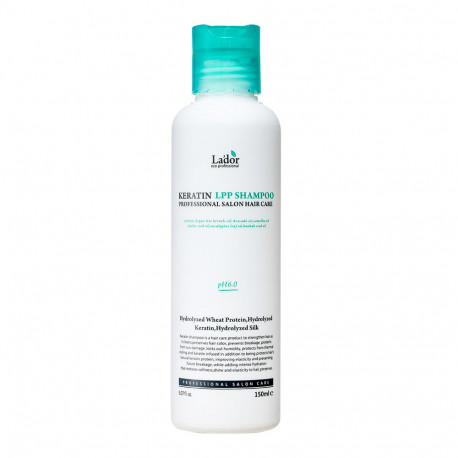 Lador Бессульфатный протеиновый шампунь c кератином Keratin LPP Shampoo.150 ml