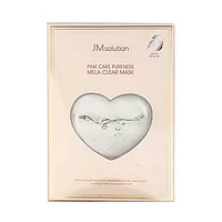 JMSolution Гипоаллергенная тканевая маска для осветления кожи  PINK Care Pureness Mela Clear Mask 30 мл