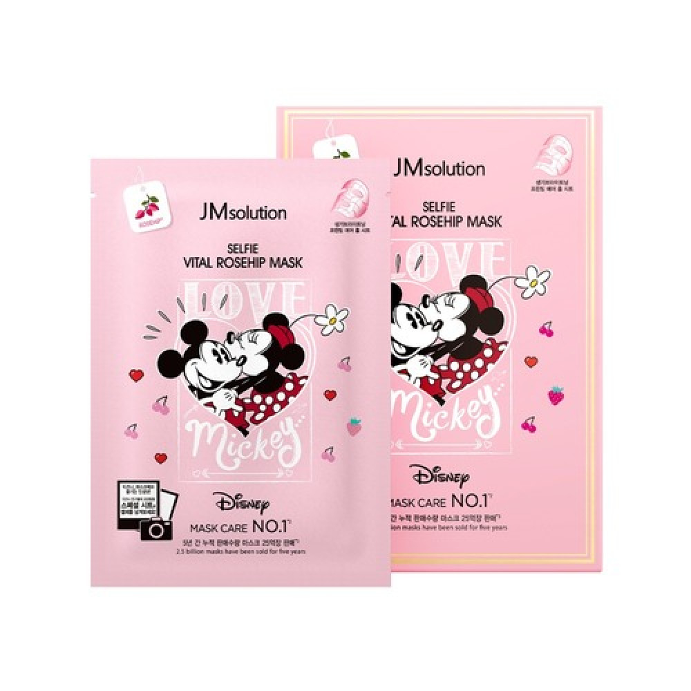 JM Solution Disney Collection Selfie Vital Rosehip Mask Маска тканевая освежающая с шиповником