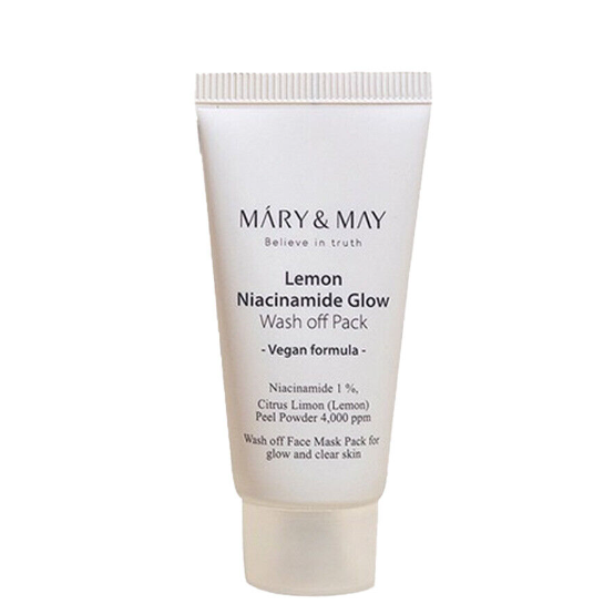 Mary&May Маска глиняная для лица c лимоном и ниацинамидом Lemon Niacinamide Glow Wash Off Pack, 30 гр