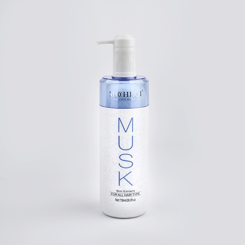 Mocheqi musk Шампунь Холодный Лёд с мятой для всех типов волос, Ice-Cool Shampoo 738 мл