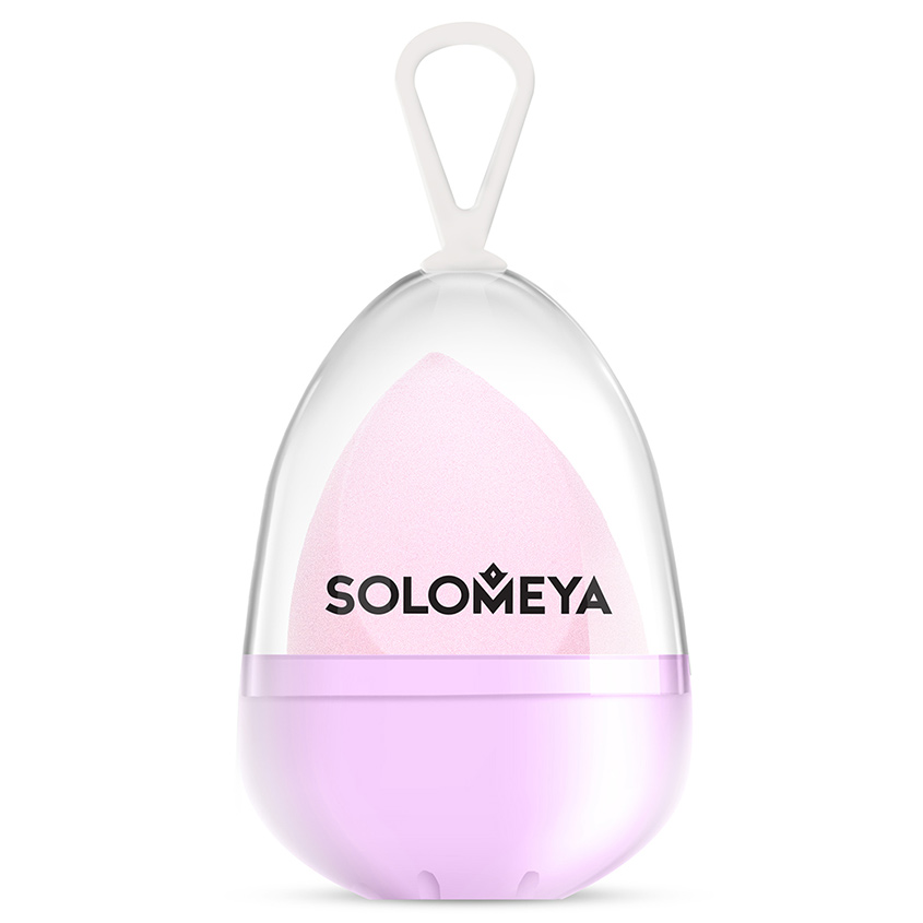 Solomeya Косметический спонж для макияжа со срезом ЛИЛОВЫЙ  Flat End blending sponge, lilac, 1 шт