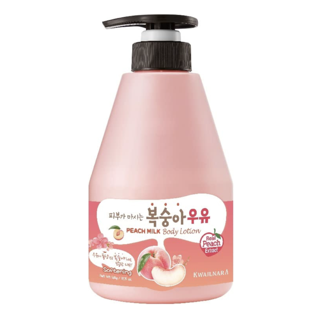 Welcos Лосьон для тела с ароматом персика Kwailnara Peach Milk Body Lotion 560г