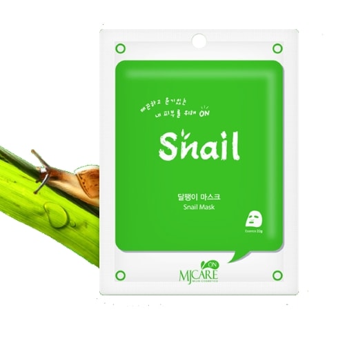 Mijin CARE Маска тканевая для лица с муцином улитки MJ ON Snail Mask Pack,22гр