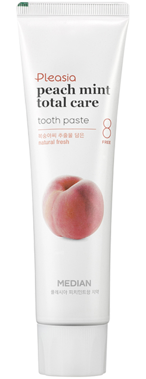 Median Pleasia Peach Mint Total Care Tooth Paste Зубная паста с экстрактом персика