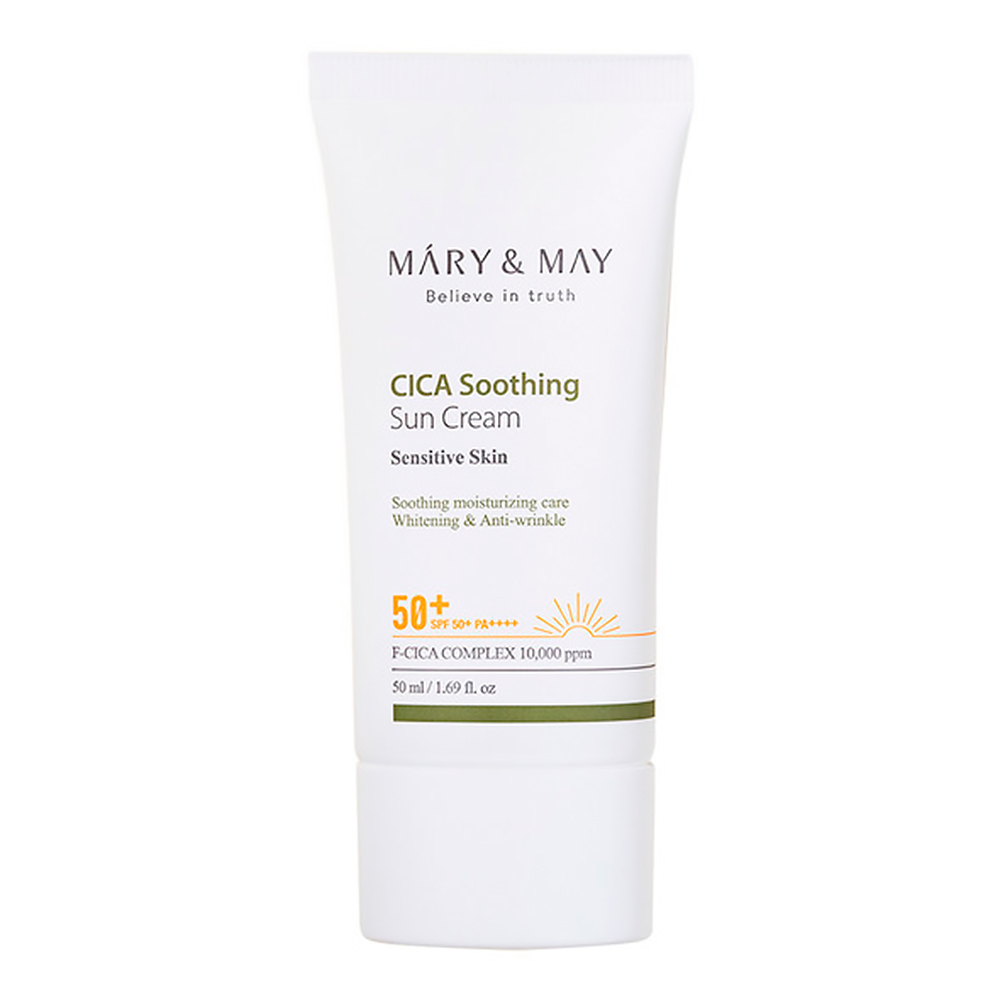 MARY&MAY Успокаивающий солнцезащитный крем с центеллой CICA Soothing Sun Cream SPF50+ PA++++, 50 мл