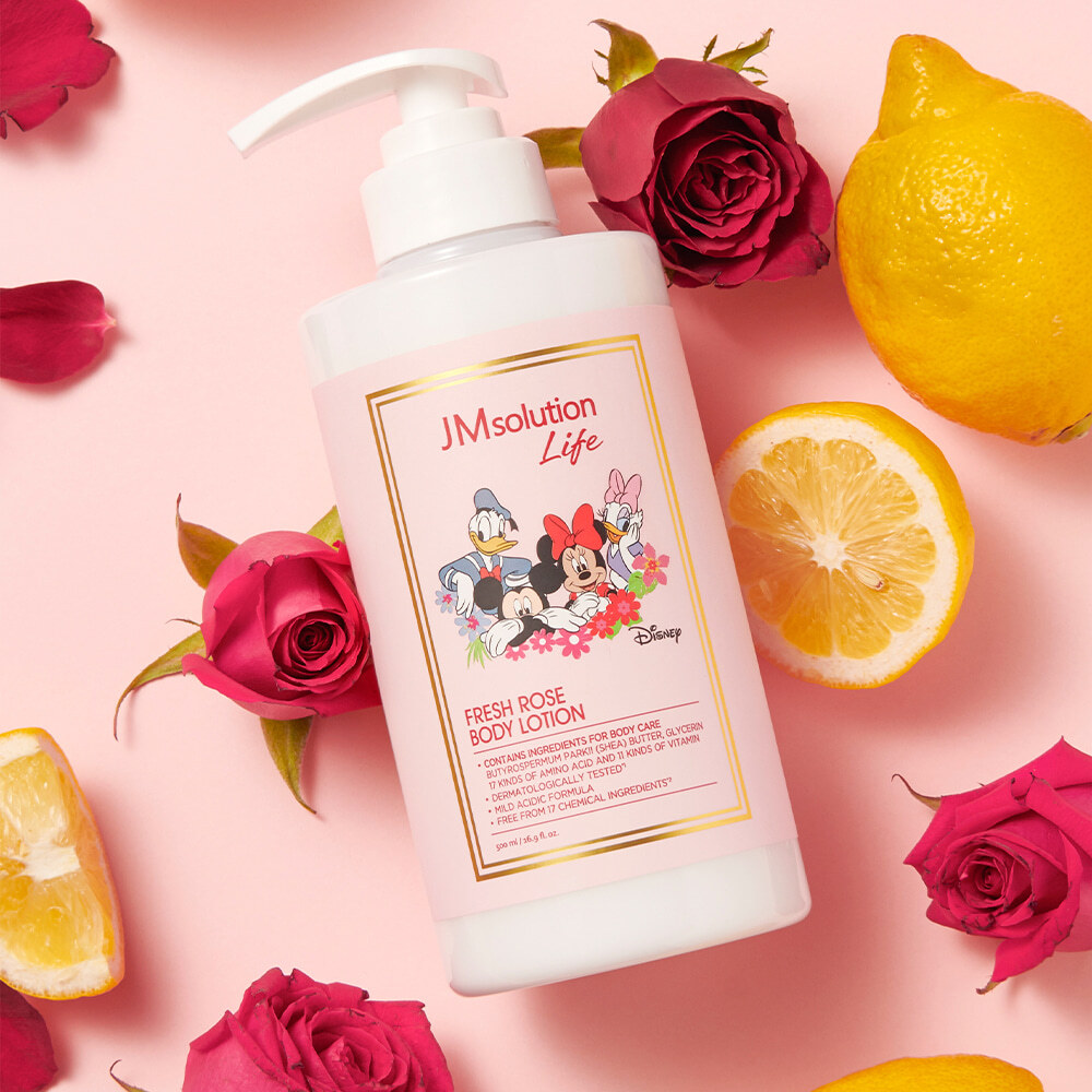 JMSolution Лосьон для тела с экстрактом розы Life Disney Fresh Rose Body Lotion,500 мл