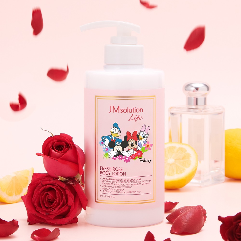 JMSolution Лосьон для тела с экстрактом розы Life Disney Fresh Rose Body Lotion,500 мл