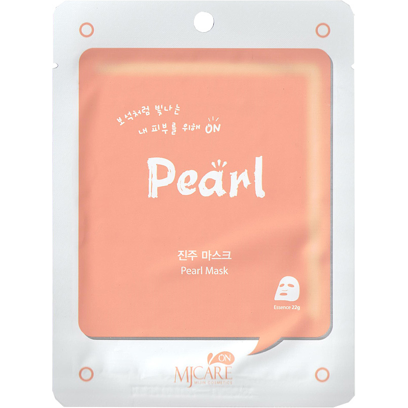 Mijin Маска тканевая с жемчужным порошком,22г MJ ON Pearl Mask Pack 22г