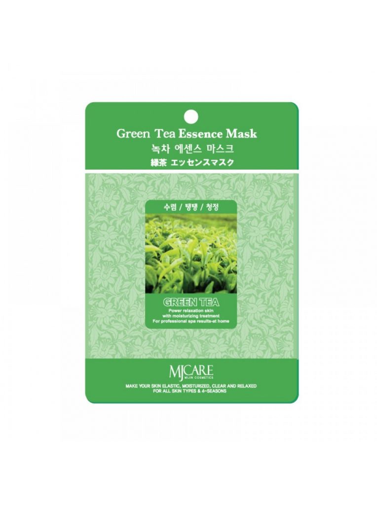 Mijin Маска для лица тканевая с экстрактом зеленого чая Green Tea Essence Mask 23г