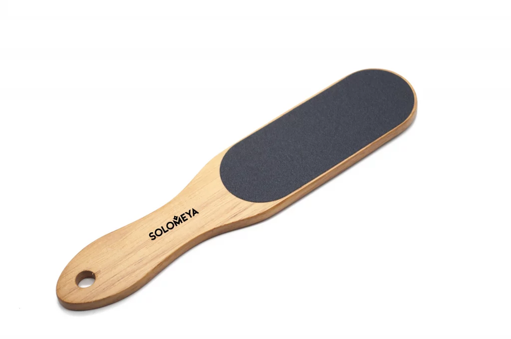 SOLOMEYA Широкая профессиональная деревянная педикюрная пилкаProfessional Wooden Wide Foot File (black) #100/220