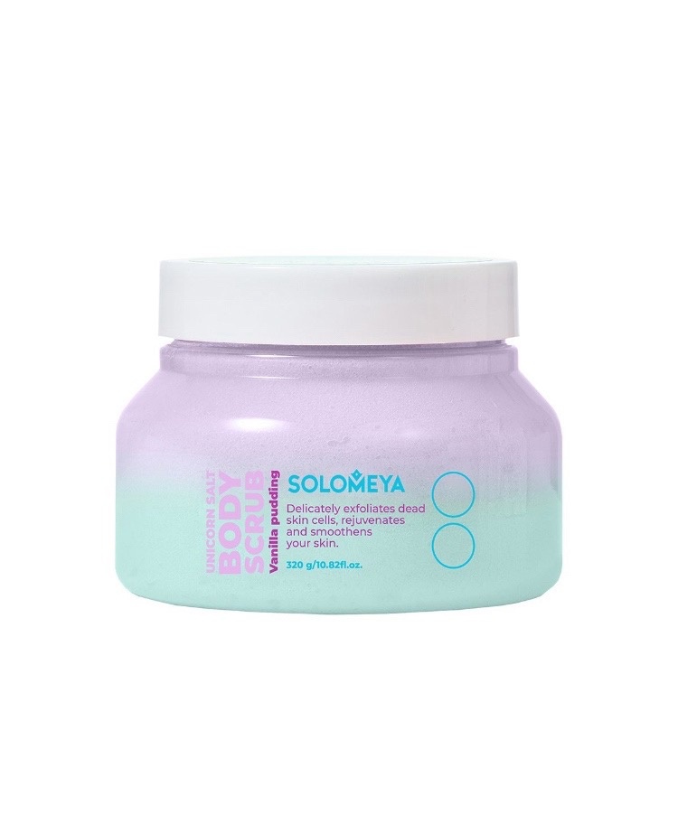 Solomeya Солевой скраб для тела Ванильный пуддинг Unicorn salt body scrub Vanilla pudding 320 гр