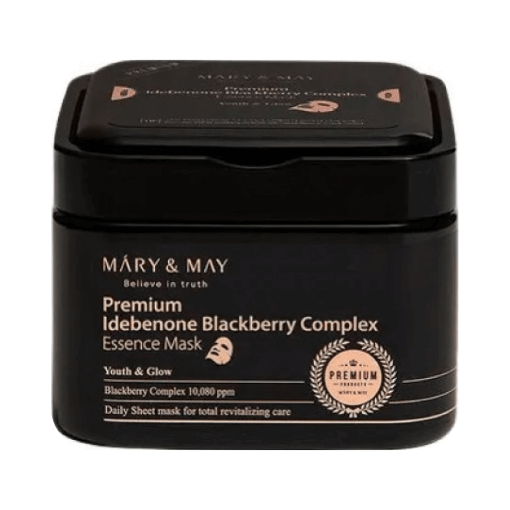 Mary&May Тканевые маски с идебеноном и ягодным комплексом 20 шт/250 г Premium Idebenon Blackberry Complex Ampoule Mask