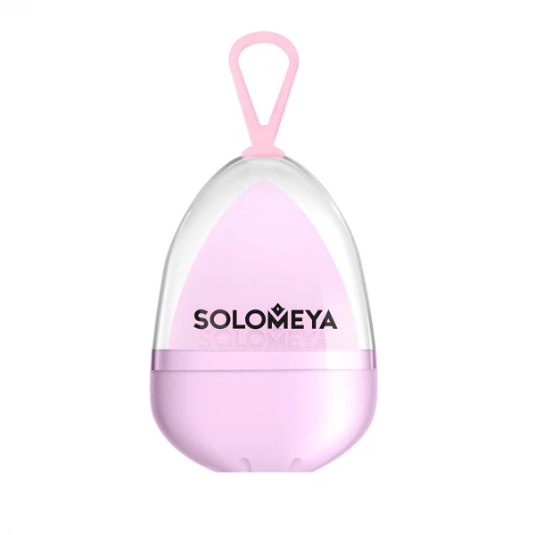 Solomeya Косметический спонж для макияжа, меняющий цвет “Purple-pink”/ Color Changing blending sponge Purple-pink 1шт