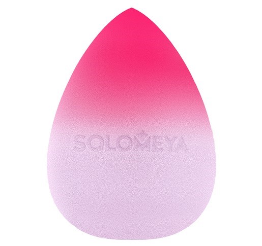 Solomeya Косметический спонж для макияжа, меняющий цвет “Purple-pink”/ Color Changing blending sponge Purple-pink 1шт