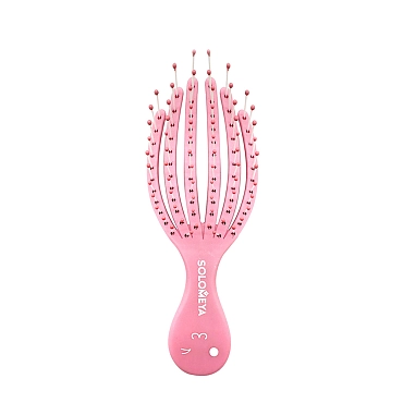 Solomeya Расческа для сухих и влажных волос розовый осьминог мини Detangling Octopus Brush For Dry Hair And Wet Hair Mini Pink