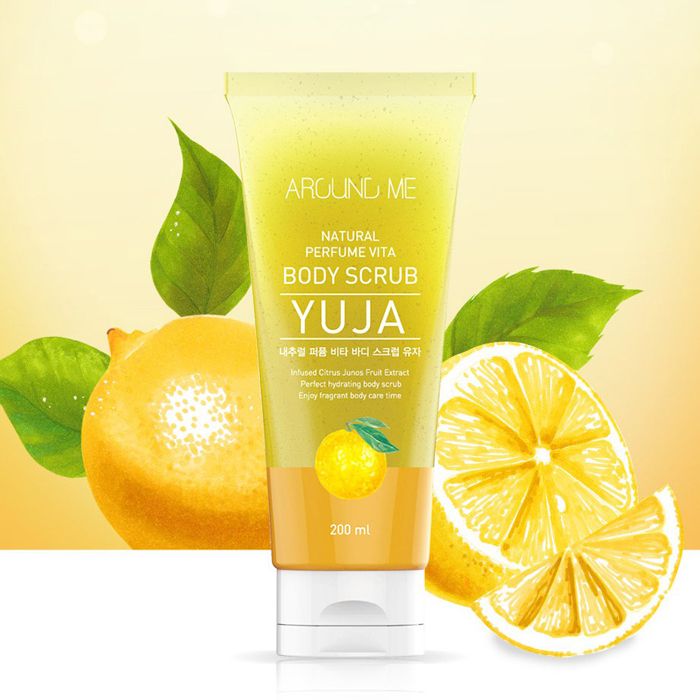 Welcos  Скраб для тела Around Me Natural Perfume Vita Body Scrub Yuja 200мл