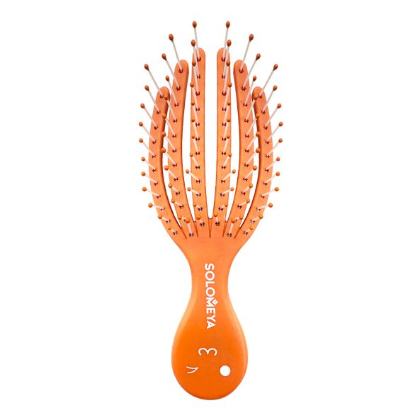 Solomeya Расческа для сухих и влажных волос Оранжевый осьминог мини Detangling Octopus Brush For Dry Hair And Wet Hair Mini Orange