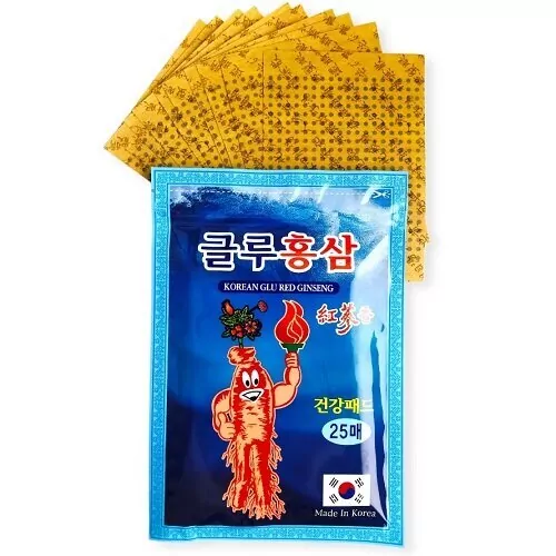 Daejeon	Korean Glu Red Ginseng  Пластырь обезболивающий с глюкозамином и красным женьшенем, 25 шт