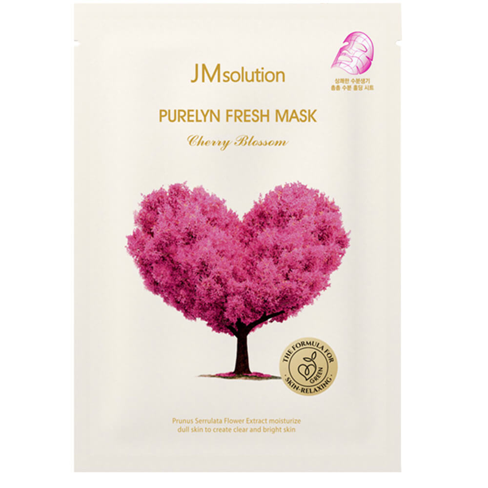 JMsolution Тканевая маска для выравнивания тона с вишней Purelyn Fresh Mask Cherry Blossom,30 мл