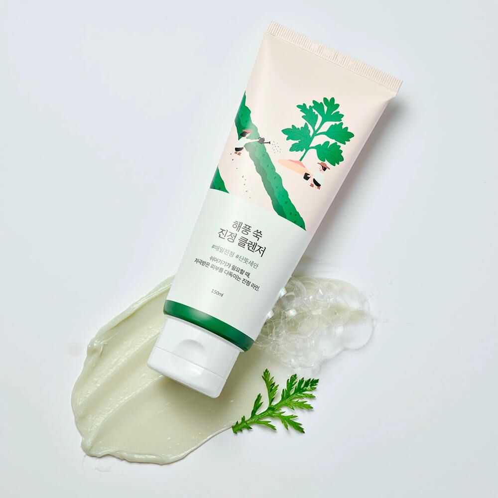 ROUND LAB  Успокаивающая пенка для умывания с экстрактом полыни Mugwort Calming Cleanser 150 мл