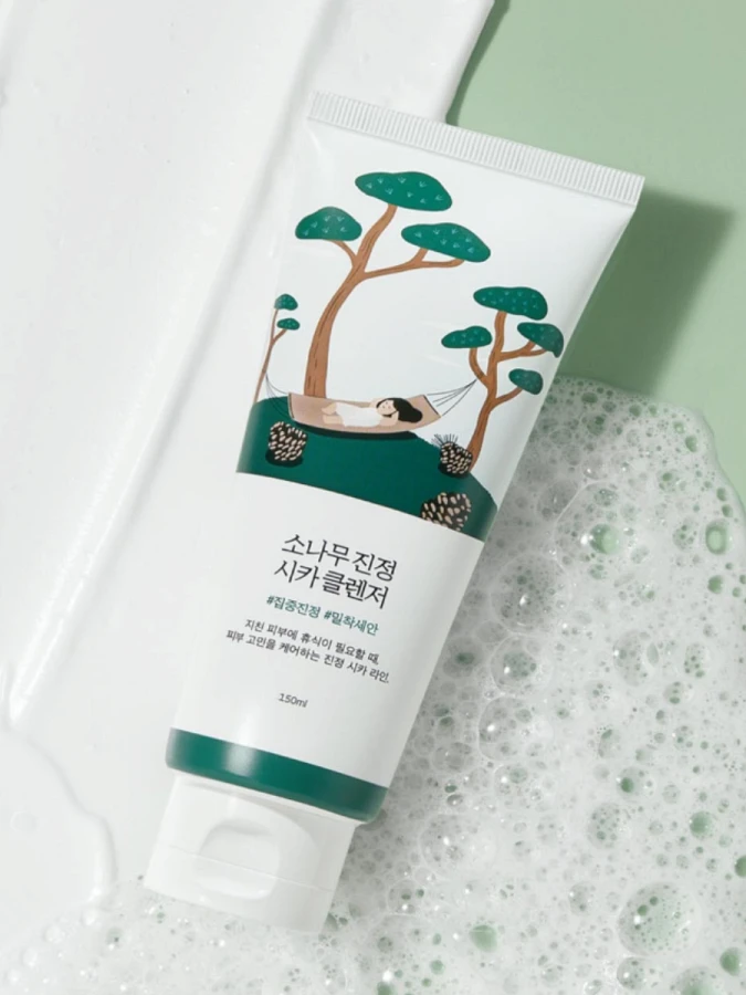 ROUND LAB Пенка с экстрактом сосны и центеллы для проблемной кожи  Pine Calming Cica Cleanser 150 мл